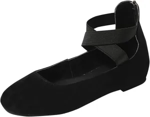 AMDBEL Ballet Flats Shoes for Women Dressy Womens Ballet Flat Slip On Flats Shoes Classic Dress Shoes Foldable Portable Flat