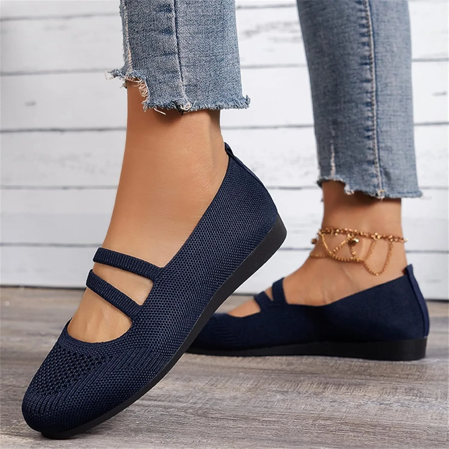 AMDBEL Ballet Flats Shoes for Women Dressy Women's Flat Dress Shoes Black Ballet Shoes Dress Shoes Suede Bow Round Toe Flats
