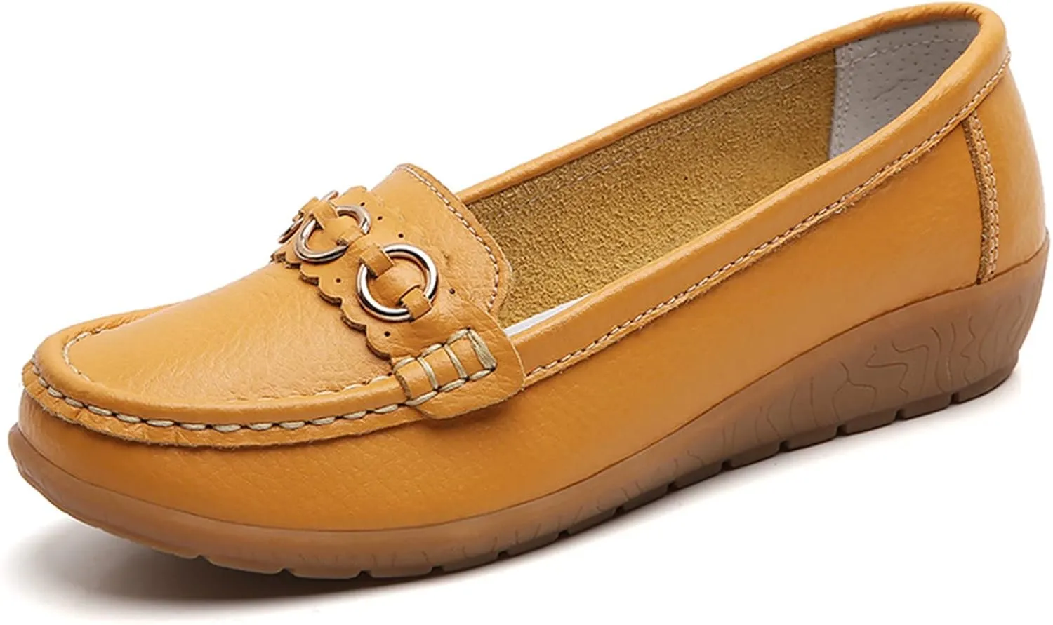 AMDBEL Leather Loafers for Women 2024, Womens Leather Loafers Classic Penny Loafers for Women Fashion Driving Moccasins Women