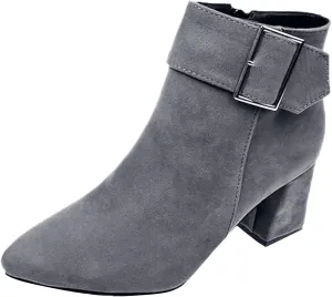 Ankle Boots for Women Fall Winter Wedge Boots Chelsea Booties Side Zipper Pointed Toe Vintage Blocked Mid Heel Bow