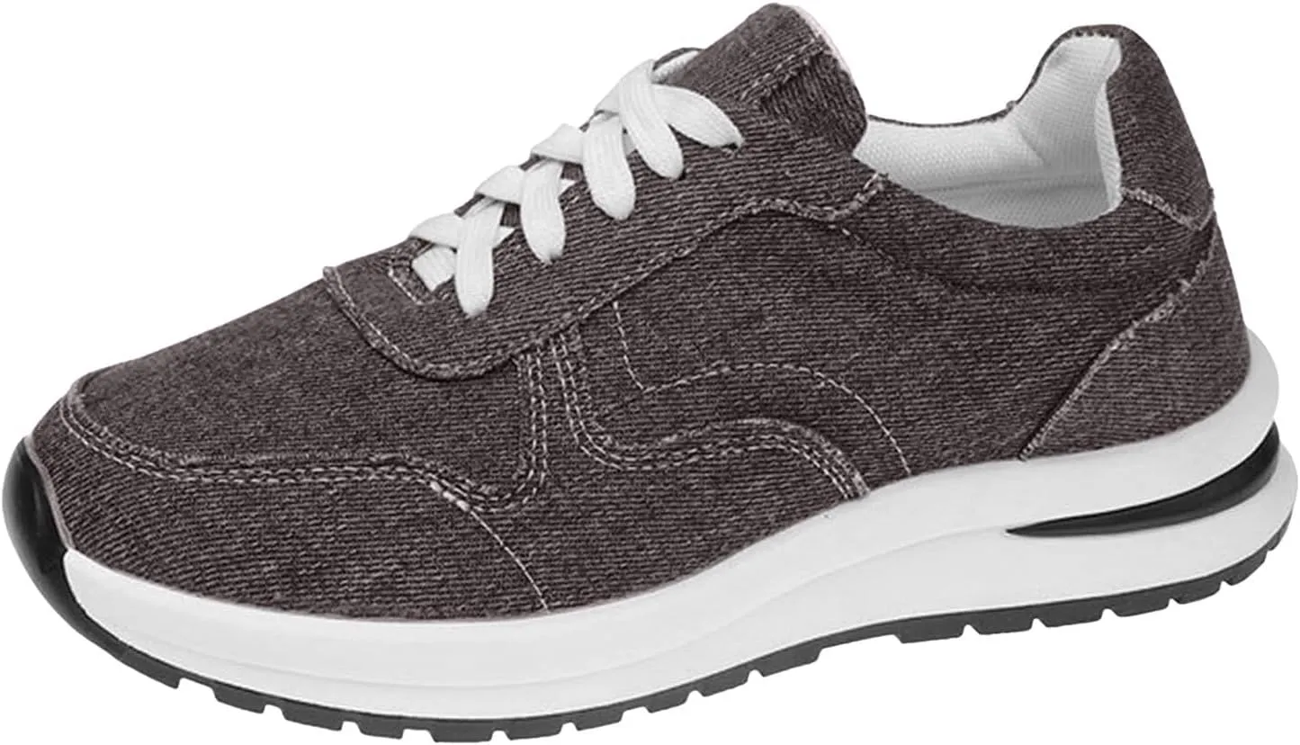 Arch Support Walking Shoes for Women Black Platform Shoes Casual Walking Shoes for Women Nursing Shoes for Women