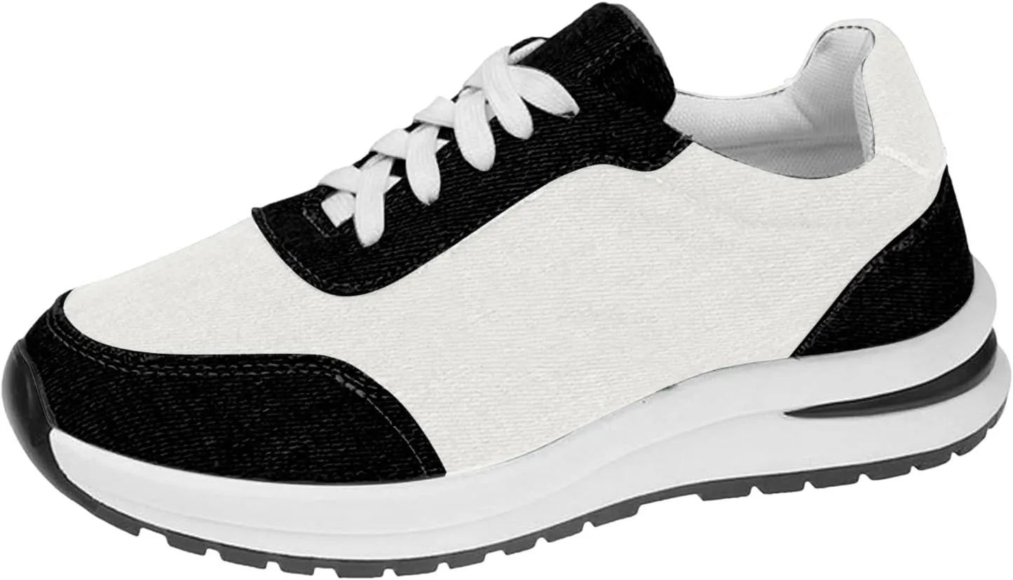 Arch Support Walking Shoes for Women Black Platform Shoes Casual Walking Shoes for Women Nursing Shoes for Women