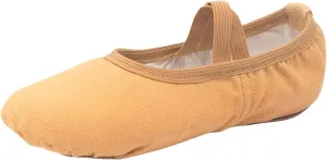 Ballet Shoes for Girls, Satin Elastic Dance Practice Slippers Split Soft Leather Flat Sole Yoga Gymnastics Shoes