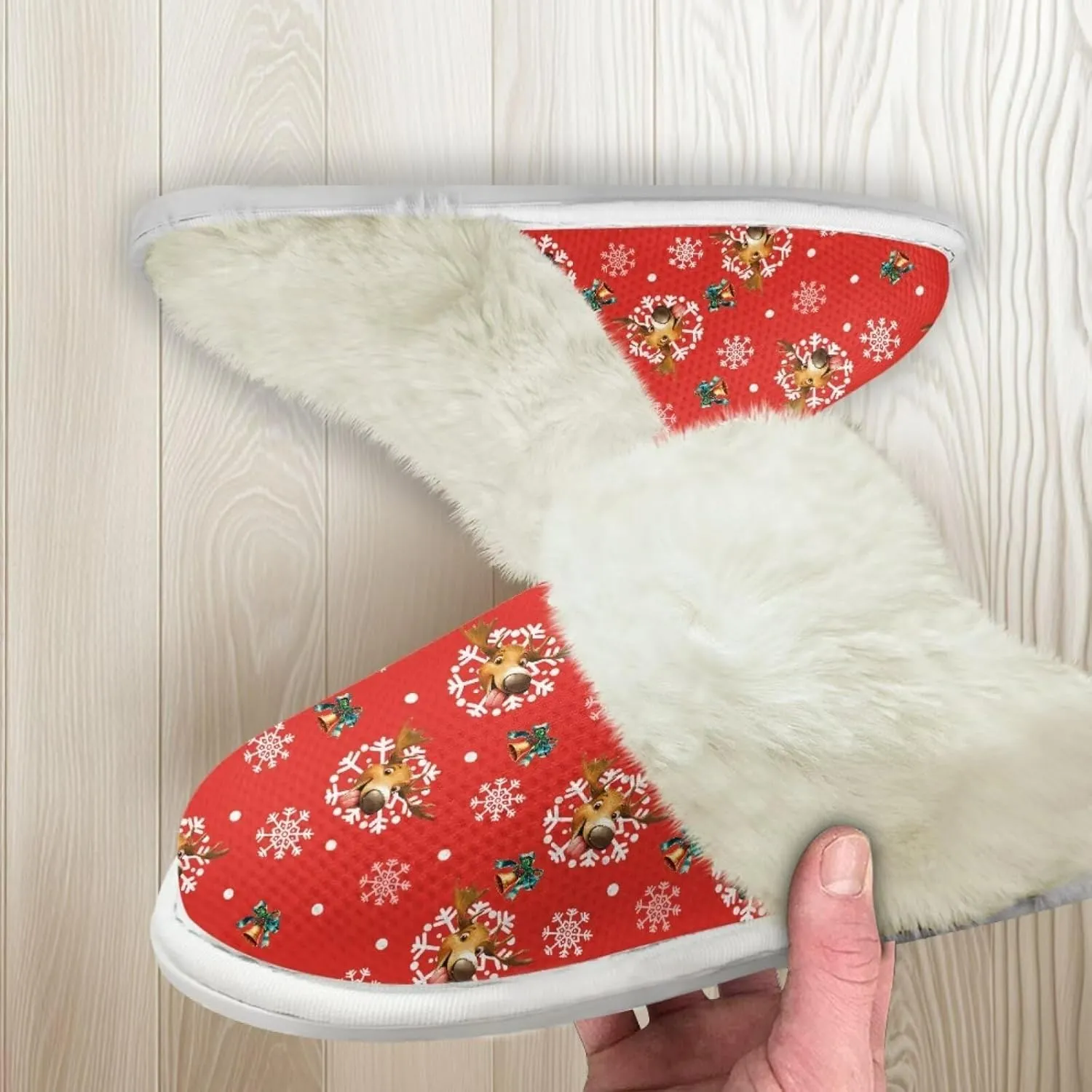 Bedroom Slippers Women Fluffy Slippers Plush Slippers Warm Bedroom Slippers Faux Fur Slippers Cozy Indoor Slippers