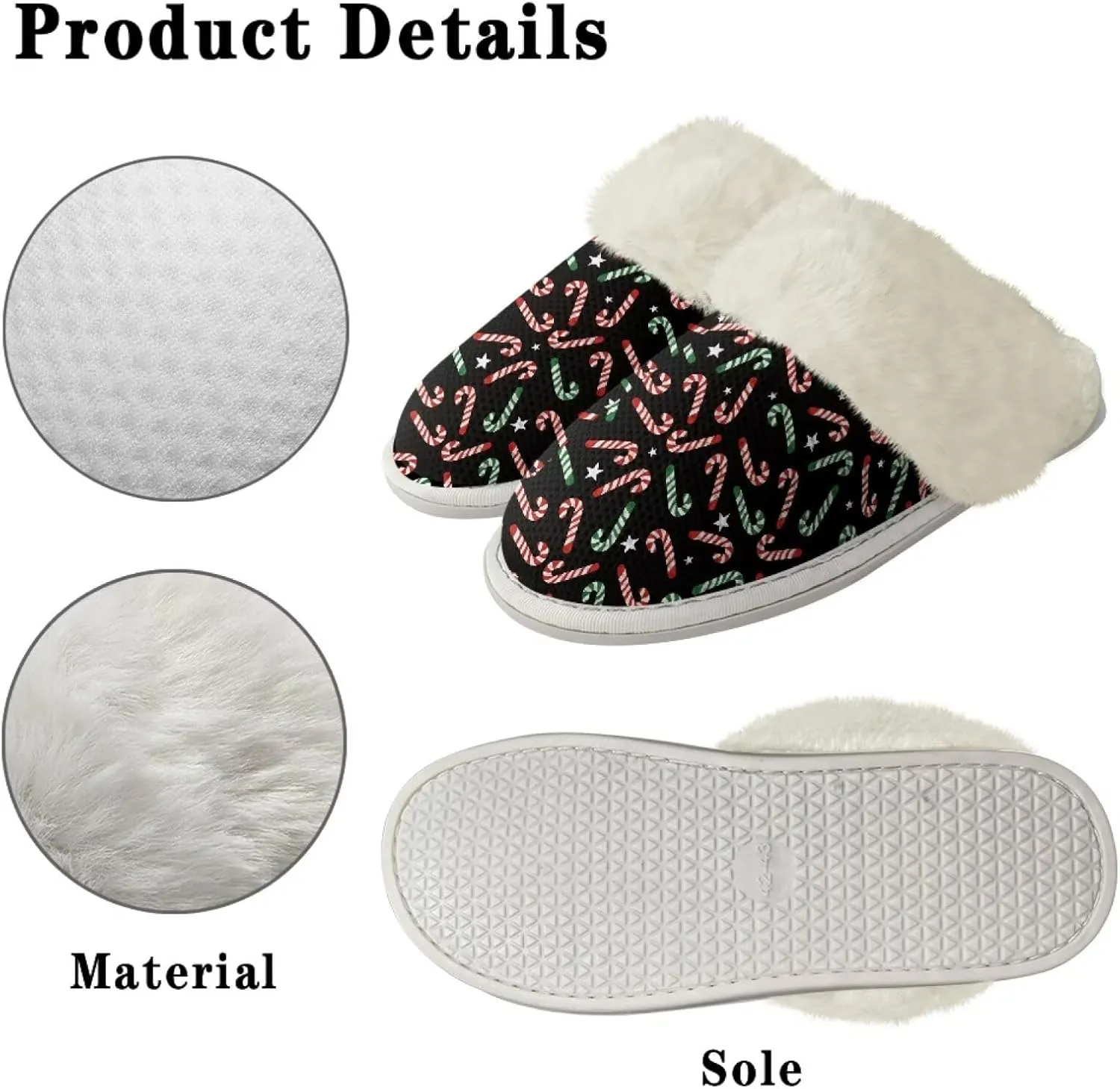 Bedroom Slippers Women Fluffy Slippers Plush Slippers Warm Bedroom Slippers Faux Fur Slippers Cozy Indoor Slippers