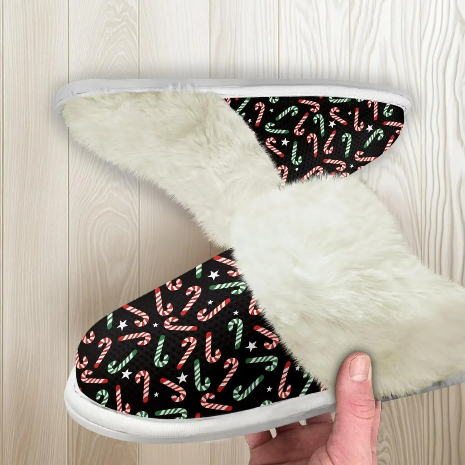 Bedroom Slippers Women Fluffy Slippers Plush Slippers Warm Bedroom Slippers Faux Fur Slippers Cozy Indoor Slippers