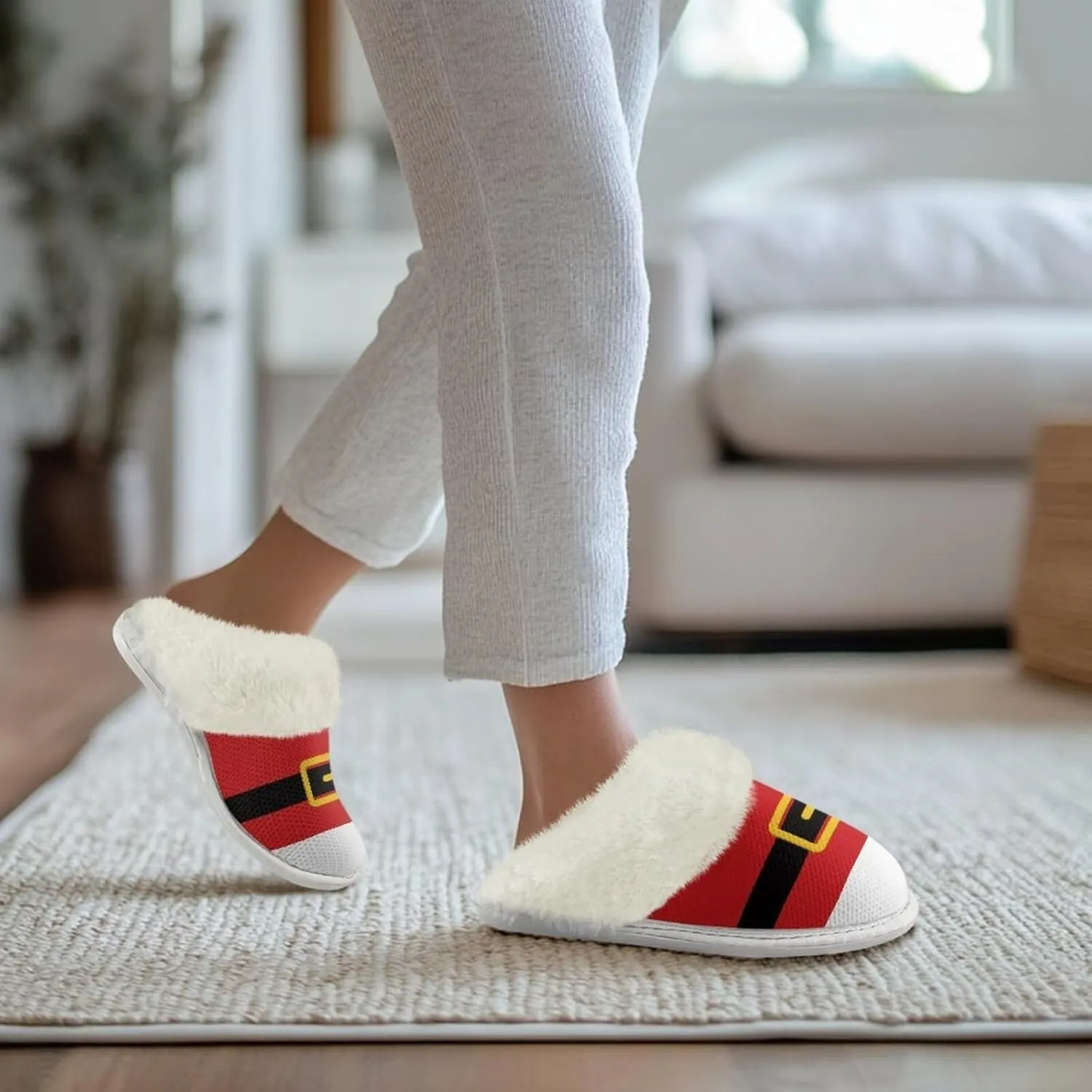 Bedroom Slippers Women Fluffy Slippers Plush Slippers Warm Bedroom Slippers Faux Fur Slippers Cozy Indoor Slippers