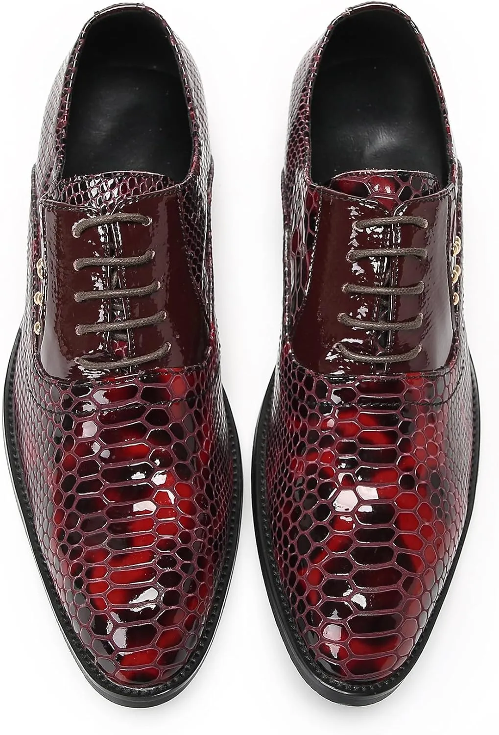 Black Dress Shoes Men Wingtip Oxfords Formal Dress Leather Derby Casual Wedding Prom Shoes Fashion Business Tuxedo Shoes for Men