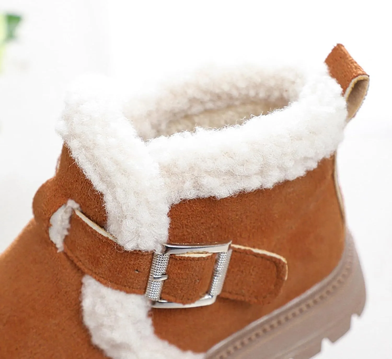 Boots for Girls Snow Boots Kids Winter Slip on Comfort Warm Puffy Faux Fur Lined Ankle Shoes for Little/Big Kid