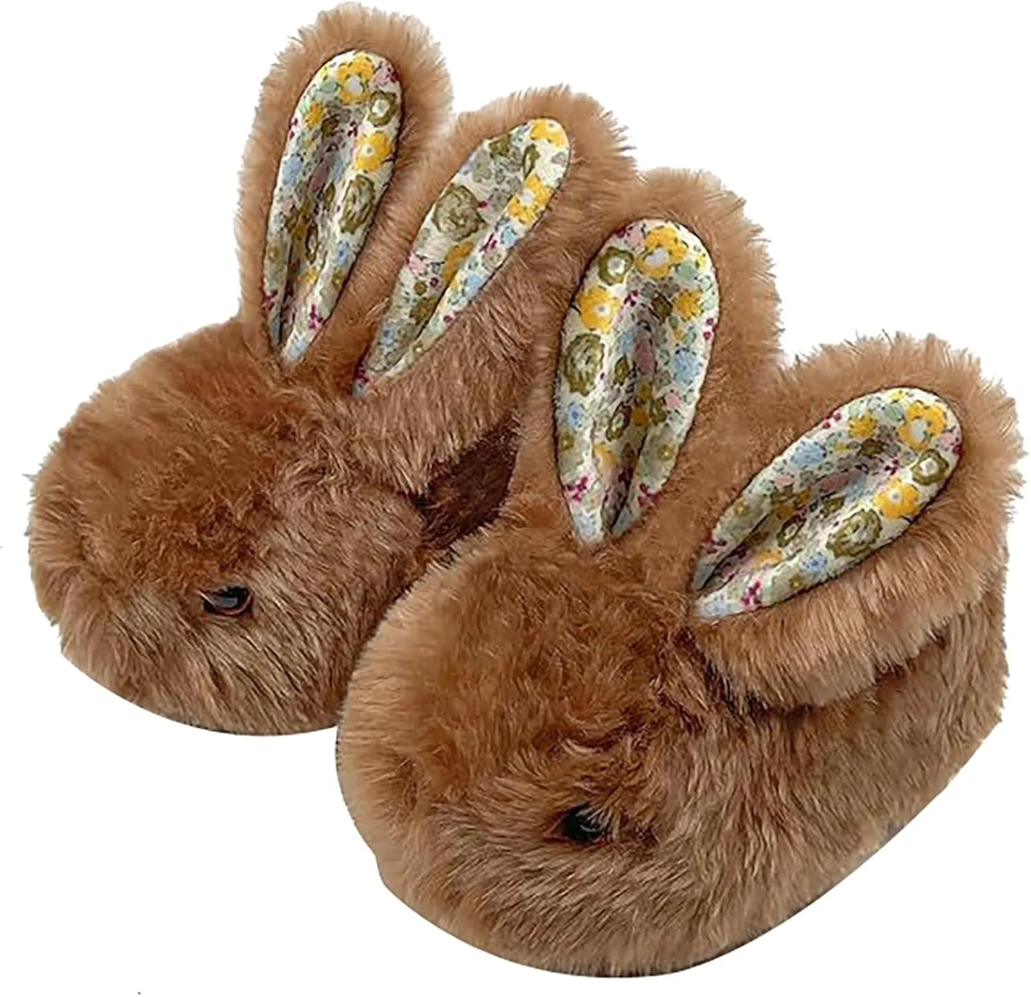Bunny Slippers for Women Cute Plush Fluffy House Slippers Winter Warm Indoor Rabbit Fuzzy Furry Animal Slippers