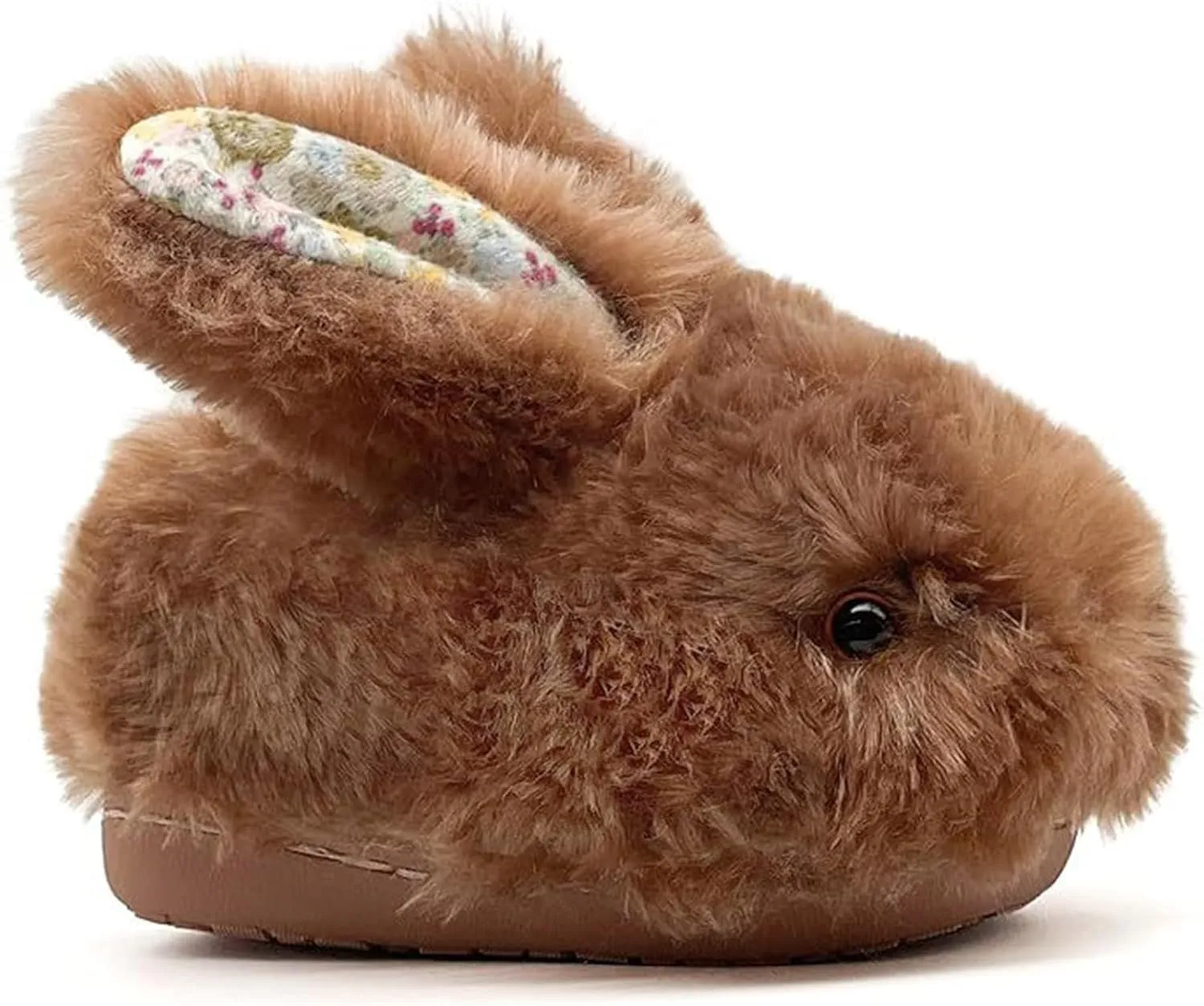 Bunny Slippers for Women Cute Plush Fluffy House Slippers Winter Warm Indoor Rabbit Fuzzy Furry Animal Slippers