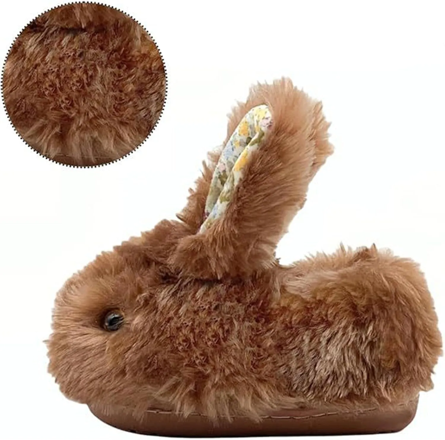 Bunny Slippers for Women Cute Plush Fluffy House Slippers Winter Warm Indoor Rabbit Fuzzy Furry Animal Slippers