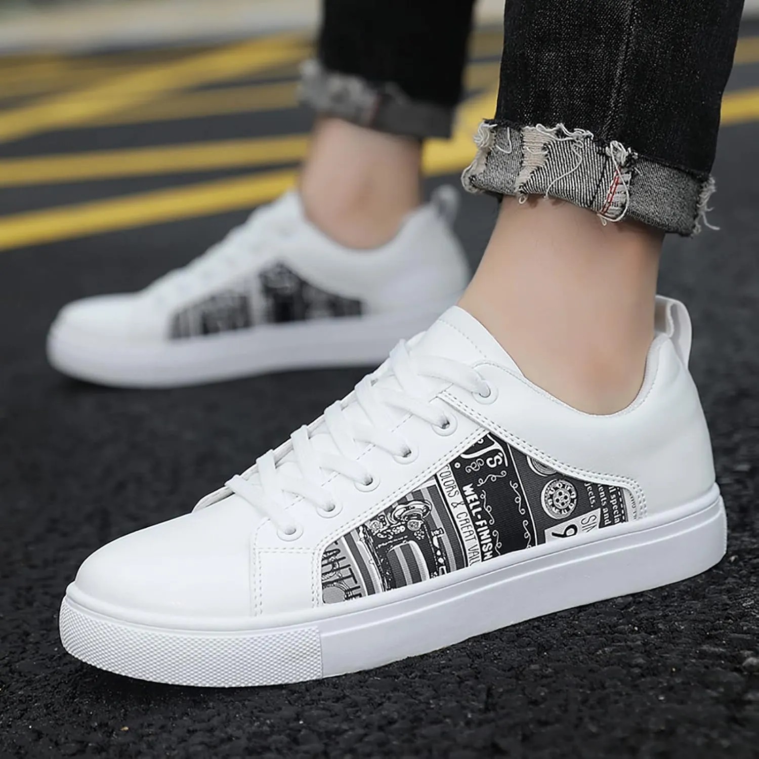 Casual Sneakers for Women Outdoor Trainers Zapatos OrtopéDicos De Mujer para El Trabajo 6 1/2 Wide Width Women Flat Shoes Casual White Sneakers for Women Womens Non Slip Work Shoes Slip Ons
