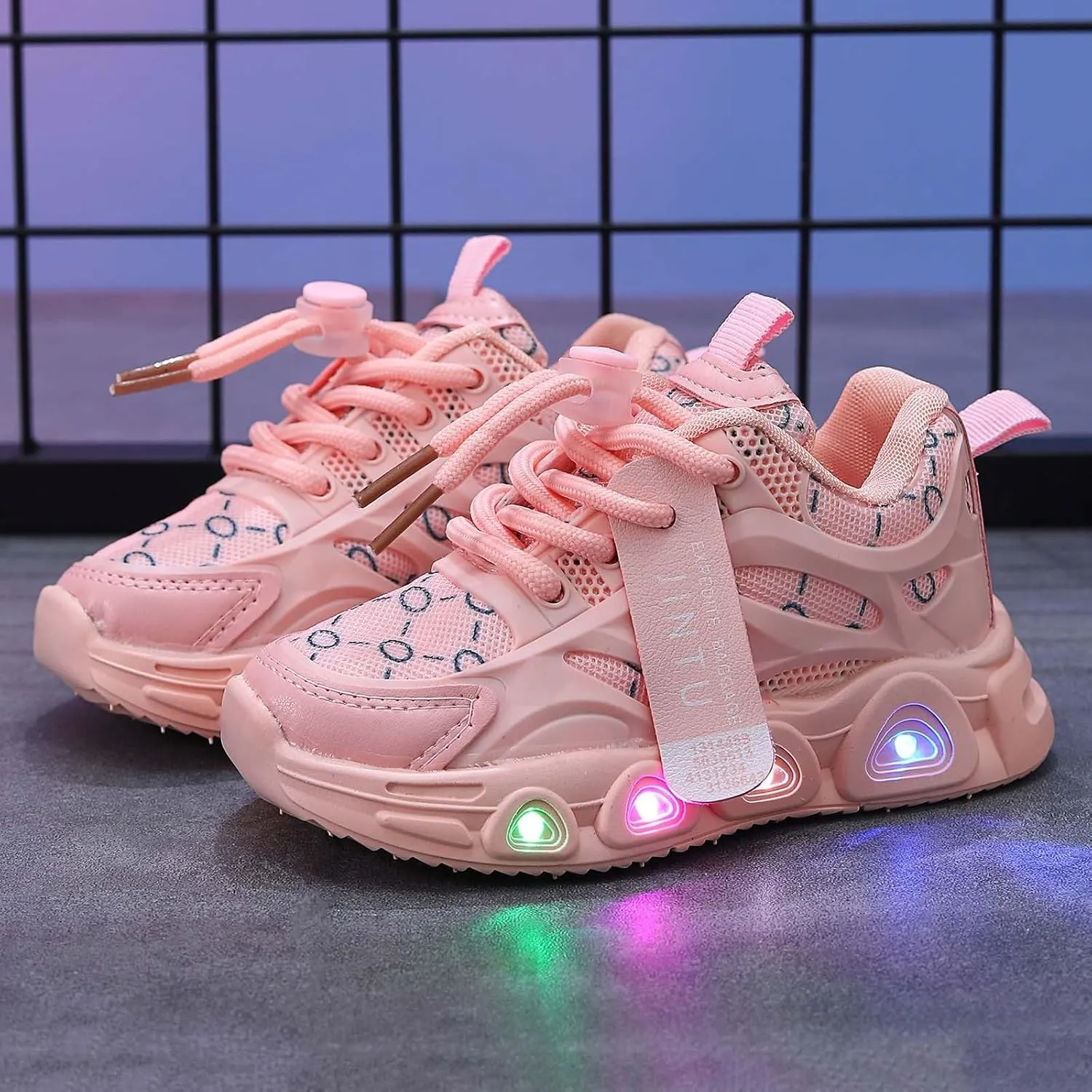 Cathalem Sneakers for Girls Boys, Kids Baby Shoes Sneakers LED Light Up Luminous Bowknot Sneakers Winter Warm Sneakers