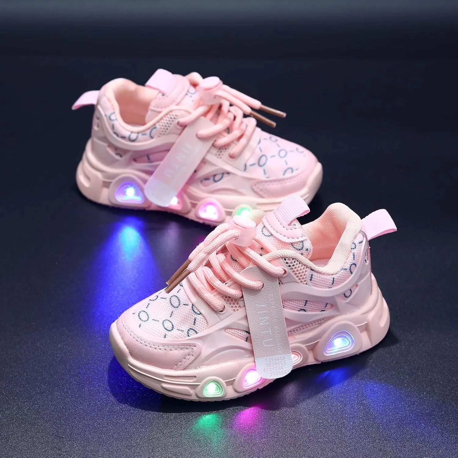 Cathalem Sneakers for Girls Boys, Kids Baby Shoes Sneakers LED Light Up Luminous Bowknot Sneakers Winter Warm Sneakers