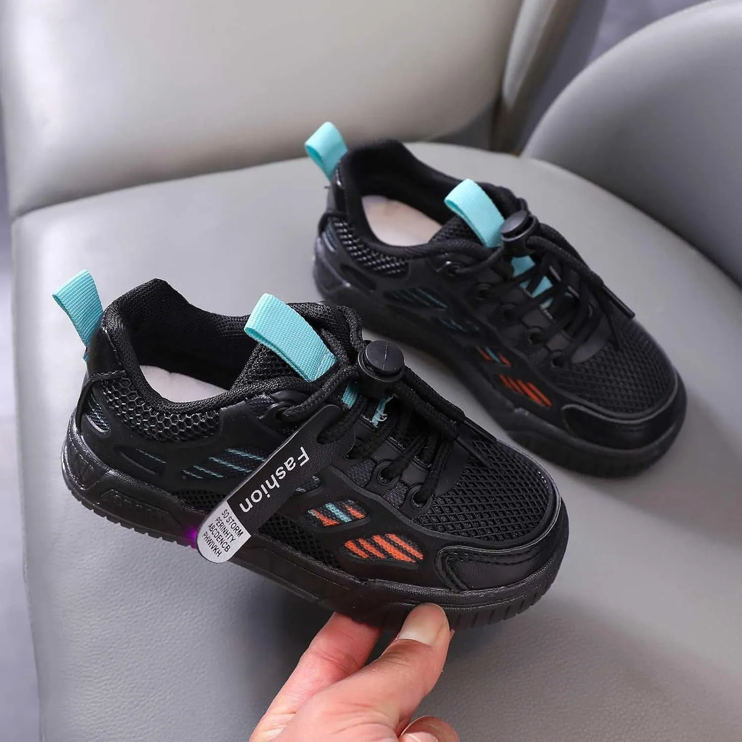 Cathalem Sneakers for Girls Tennis Shoes LED Light Up Lightweight Sneakers Kids Sports Shoes Lace-up Running Walking Shoes