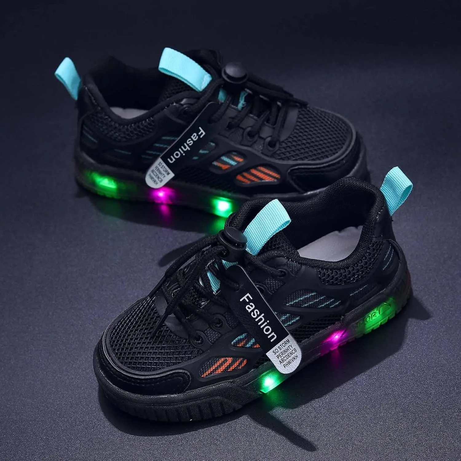 Cathalem Sneakers for Girls Tennis Shoes LED Light Up Lightweight Sneakers Kids Sports Shoes Lace-up Running Walking Shoes