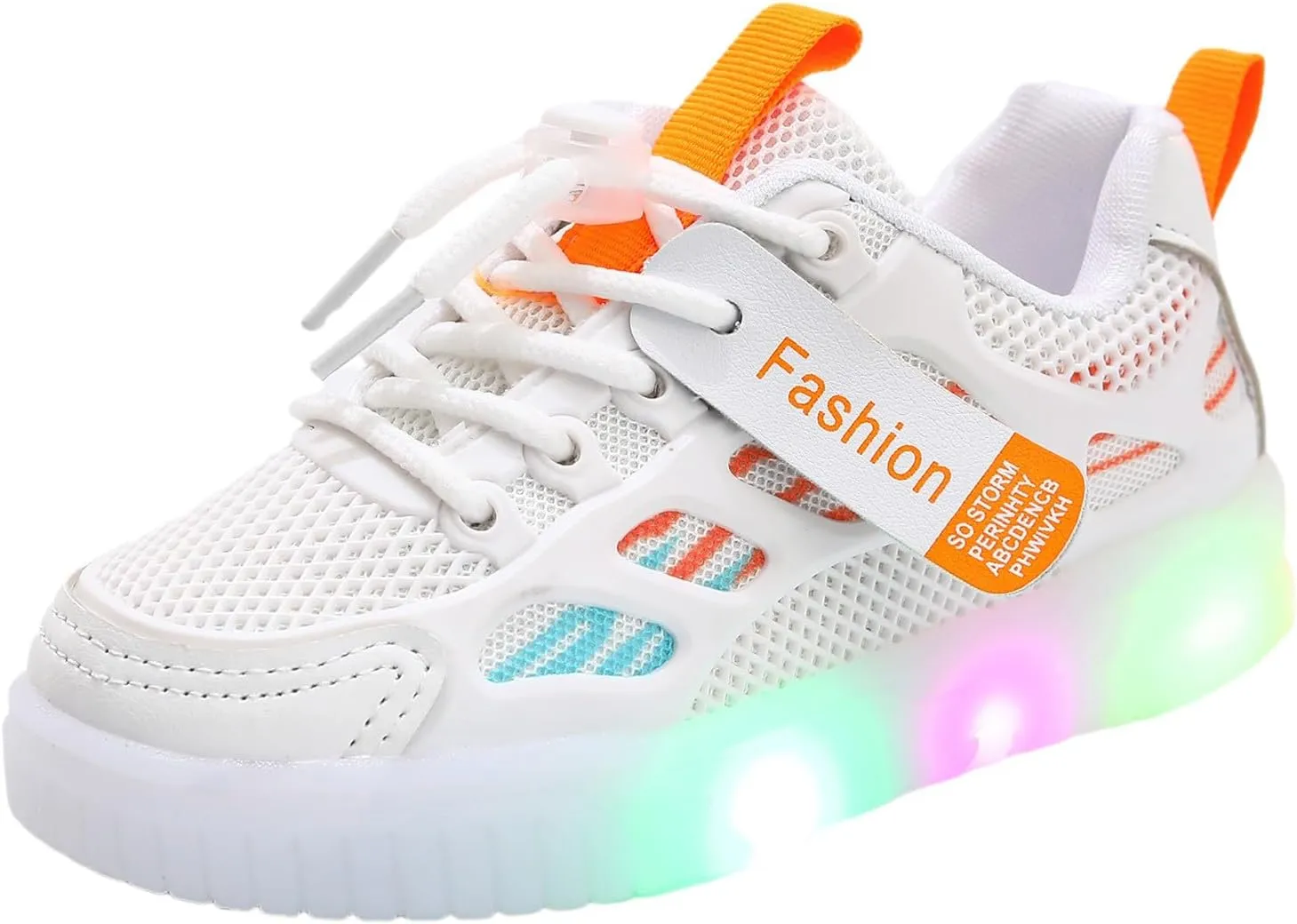 Cathalem Sneakers for Girls Tennis Shoes LED Light Up Lightweight Sneakers Kids Sports Shoes Lace-up Running Walking Shoes