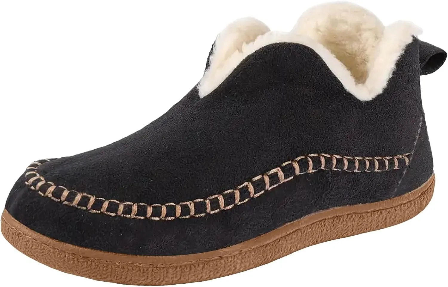 Cathalem Snow Boots for Women Winter Warm Booties Fur Lined Anti-Slip Ankle Boots Outdoor Slip On Booties Comfortable Warm Shoes