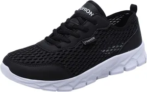 Cathalem Walking Shoes for Men Woven Orthopedic Breathable Sneakers Slip On Arch Support Walking Shoes Casual Running Shoes