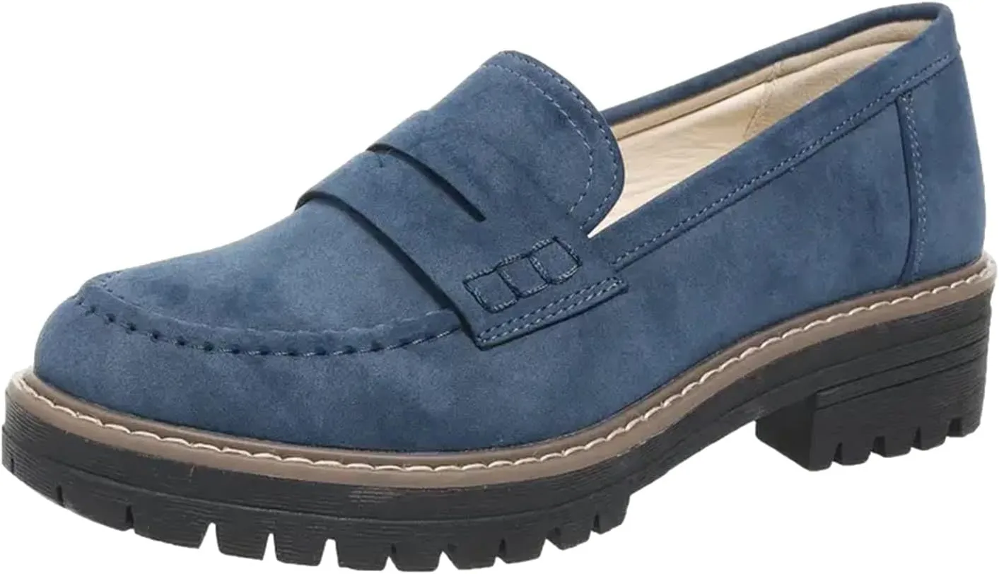 Chunky Business Casual Shoes for Women Comfort Orthopedic Shoes Suede Lug Sole Work Shoes Elegant Dress Shoes