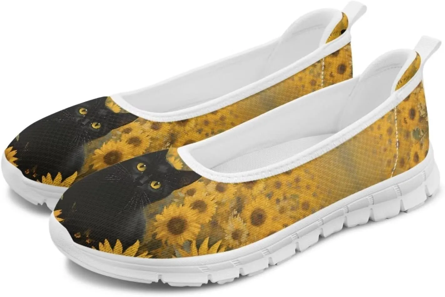 Coloranimal Loafers for Women Slip On Walking Shoes Mesh Flats Womens Loafers Athletic Shoes Comfort Walking Shoes Causal Flats