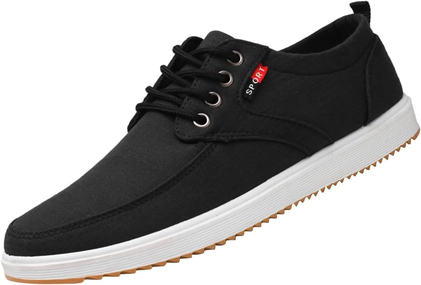 CsgrFagr Men Shoes Fashion Canvas Shoes High Soled Men Canvas Shoes Sports Casual Shoes Men's Club C 85 Fashion Sneaker (Black, 45)