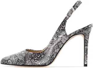 Eldof Women High Heels Pumps | Pointed Toe Slingback Stiletto | 10cm Classic Elegante Court Shoes