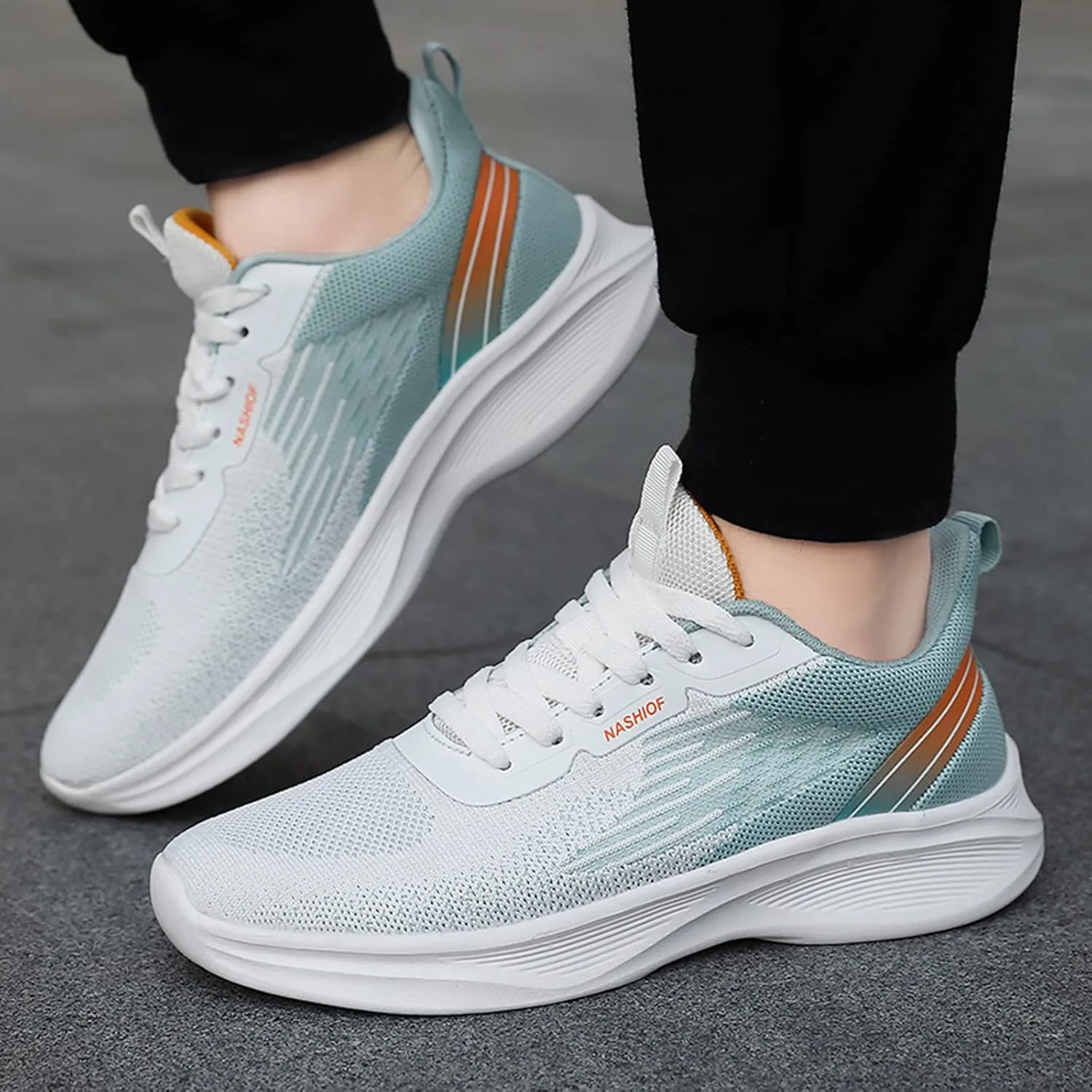Fashion Men Mesh Mountaineering Casual Sport Shoes Lace Up Solid Color Running Breathable Classic Men Leather Sneaker