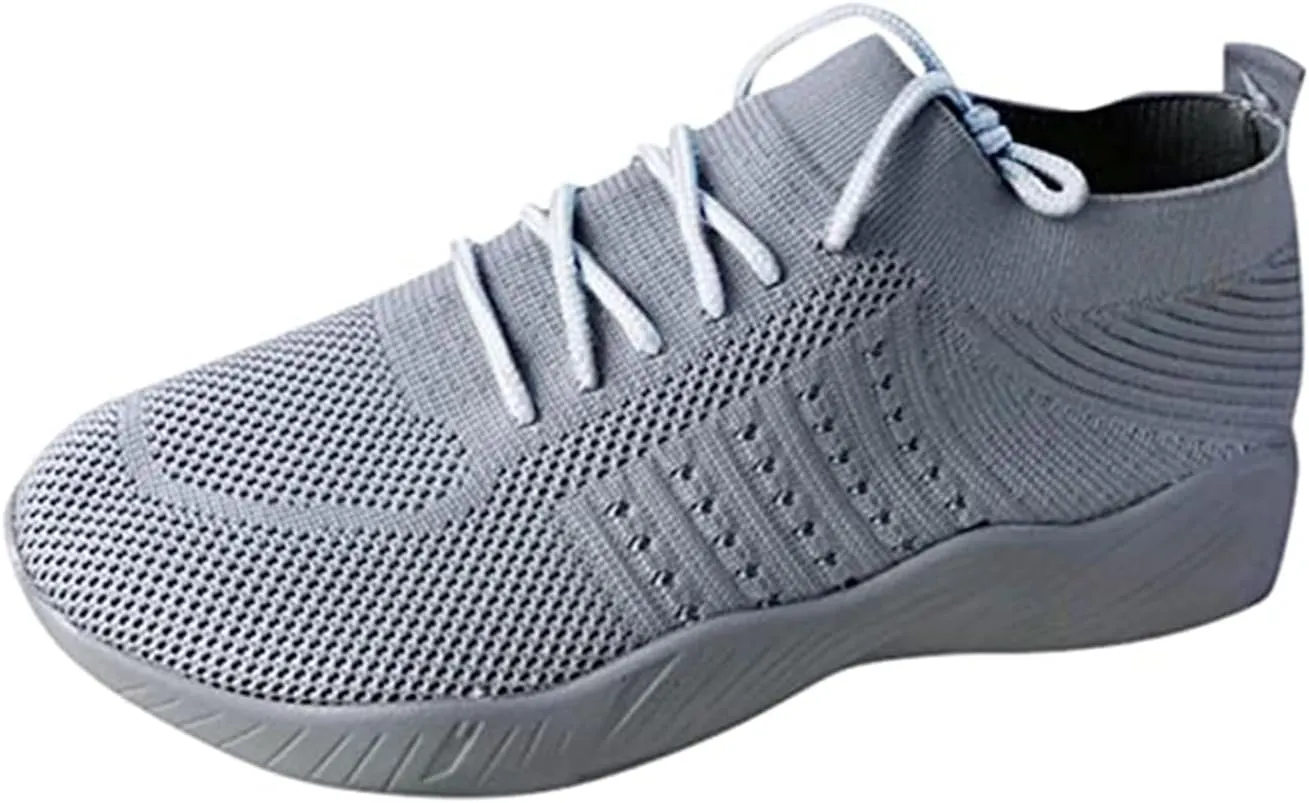 Fashion Sneakers for Women Comfortable Breathable Mesh Walking Shoes Summer Lightweight Low Heel Tennis Non Slip Gym Workout Athletic Sport Jogger Shoes