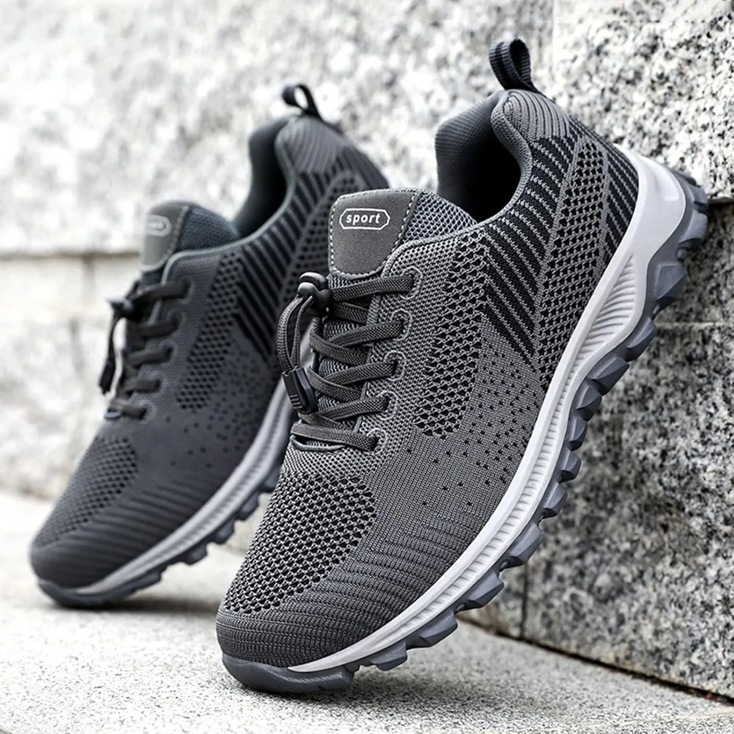 Fashion Summer Men Breathable Mesh Shallow Mouth Slip On Lightweight Casual Shoes Sneaker Men