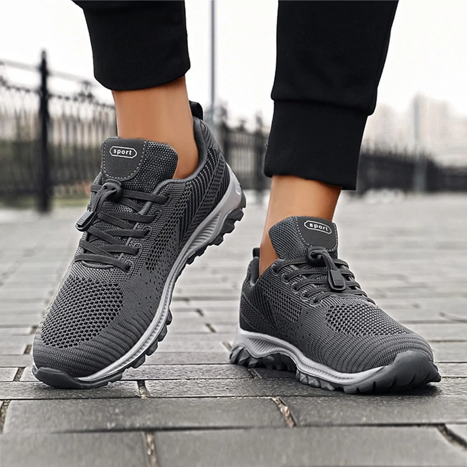 Fashion Summer Men Breathable Mesh Shallow Mouth Slip On Lightweight Casual Shoes Sneaker Men