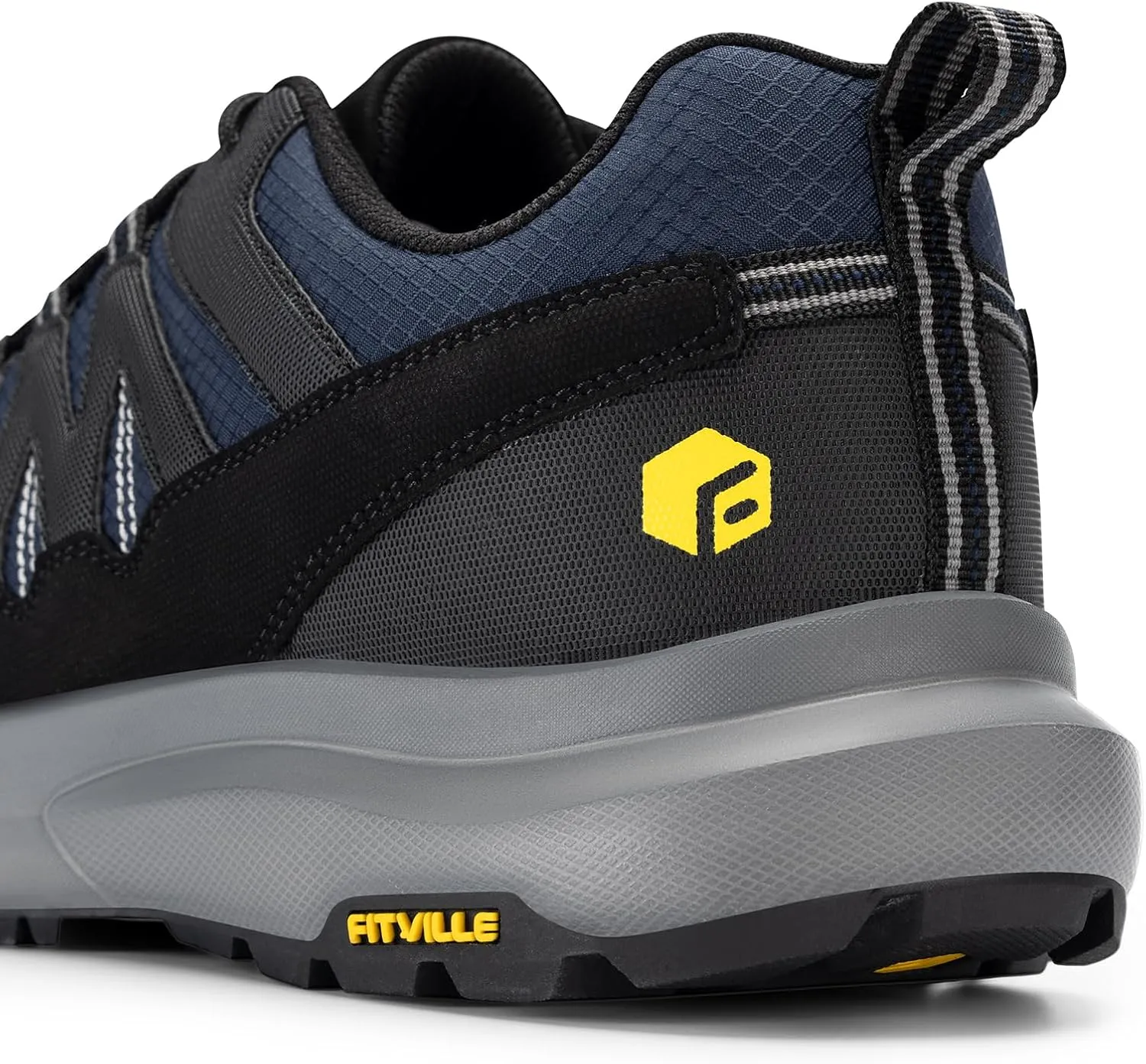 FitVille Men's Wide Hiking Shoes for Men Go Walking Hiking Shoes Trekking Trails Sneakers with Arch Support