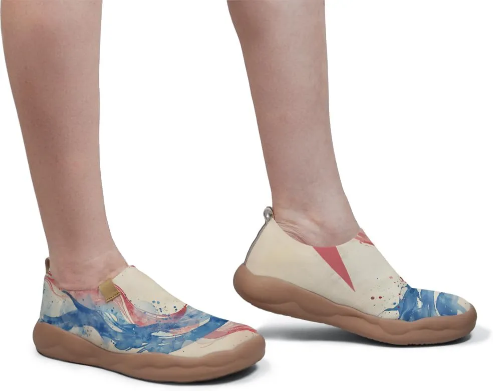 Flats Shoes for Men Art Painted Slip Ons Loafers Lightweight Walking Travel Sneakers