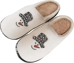 Fluffy Slippers for Women Men Warm Cozy Plush Fuzzy Cushion Slippers Slip-on House Slippers for Indoor and Outdoor