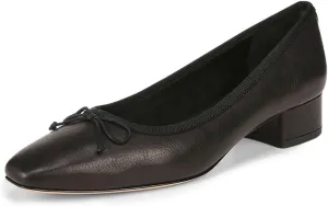 FOWT Women Square Toe Slip On Bowknot Pumps Retro Block Low Heel Moccasins Comfy Daily Casual Shopping Outdoor Street Dress Shoes Size 4-16 US
