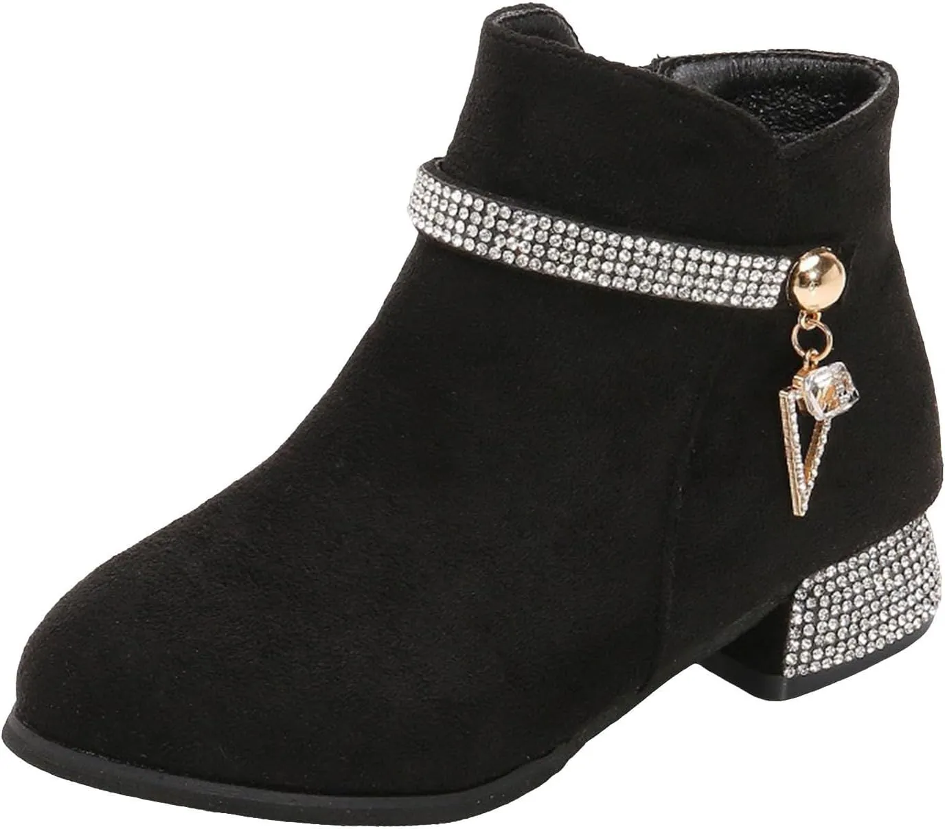 Girls Ankle Boots Boots for Girls Cowgirl Boots Fashion Tassel Toddler Girls Boots Chunky Heels Mid boots Western Booties Slip On Riding Shoes