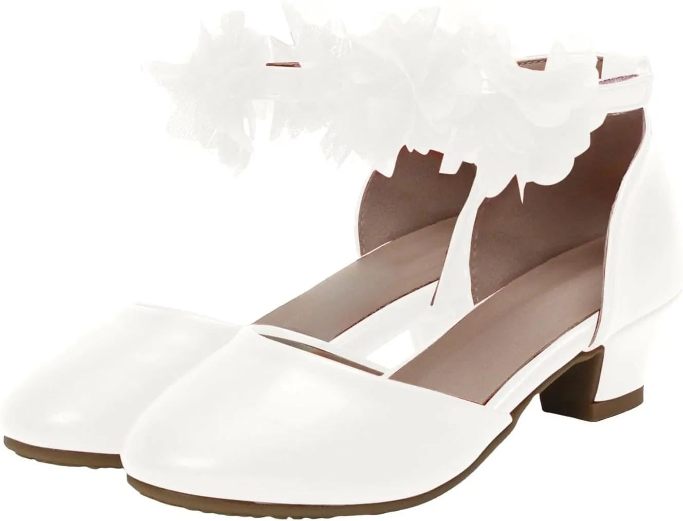 Girls Silk Flower Shoes Little Girl Closed Toe Hollow High Heels Children Dance Performance Dress Girl Sandals Size 3