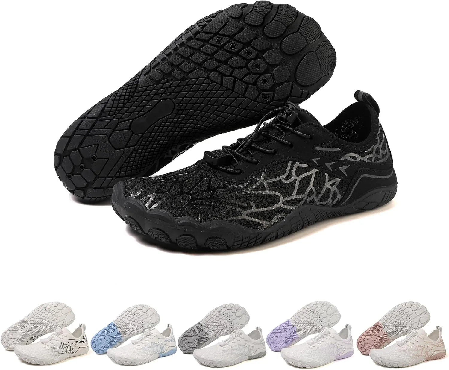 Grounded Barefoot Footwear for Women Men Pro Barefoot Shoes Hike Walking Quick-Dry Aqua Slip-on Sneaker Wide Toe Water Shoe Lightweight Breathable Shoes Waterproof Trail Running Healthy Sneaker