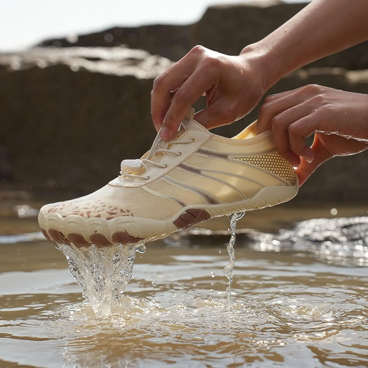 Grounded Footwear for Women Non Slip Barefoot Shoes Running Hiking Walking Shoe for Men Healthy & Non-Slip Wide Toe Box Beach Sneaker Lightweight Breathable Water Resistant Sneakers Comfort Wear Shoes