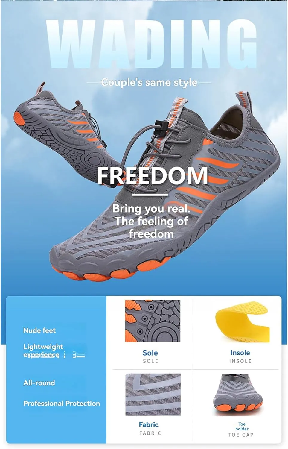 Hiking Footwear Barefoot Womens Shoes Women Healthy Non-Slip Unisex Grounded Footwear for Women with Neuropathy Hike Water Shoes Men Wide Toe Box Sneakers Pro Barefoot Waterproof Breathable