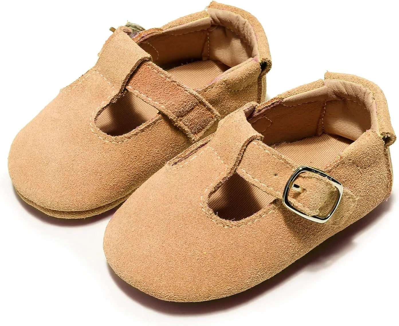 HONGTEYA Leather Baby Moccasins Hard Soled Tassel Crib Toddler Shoes for Boys and Girls…