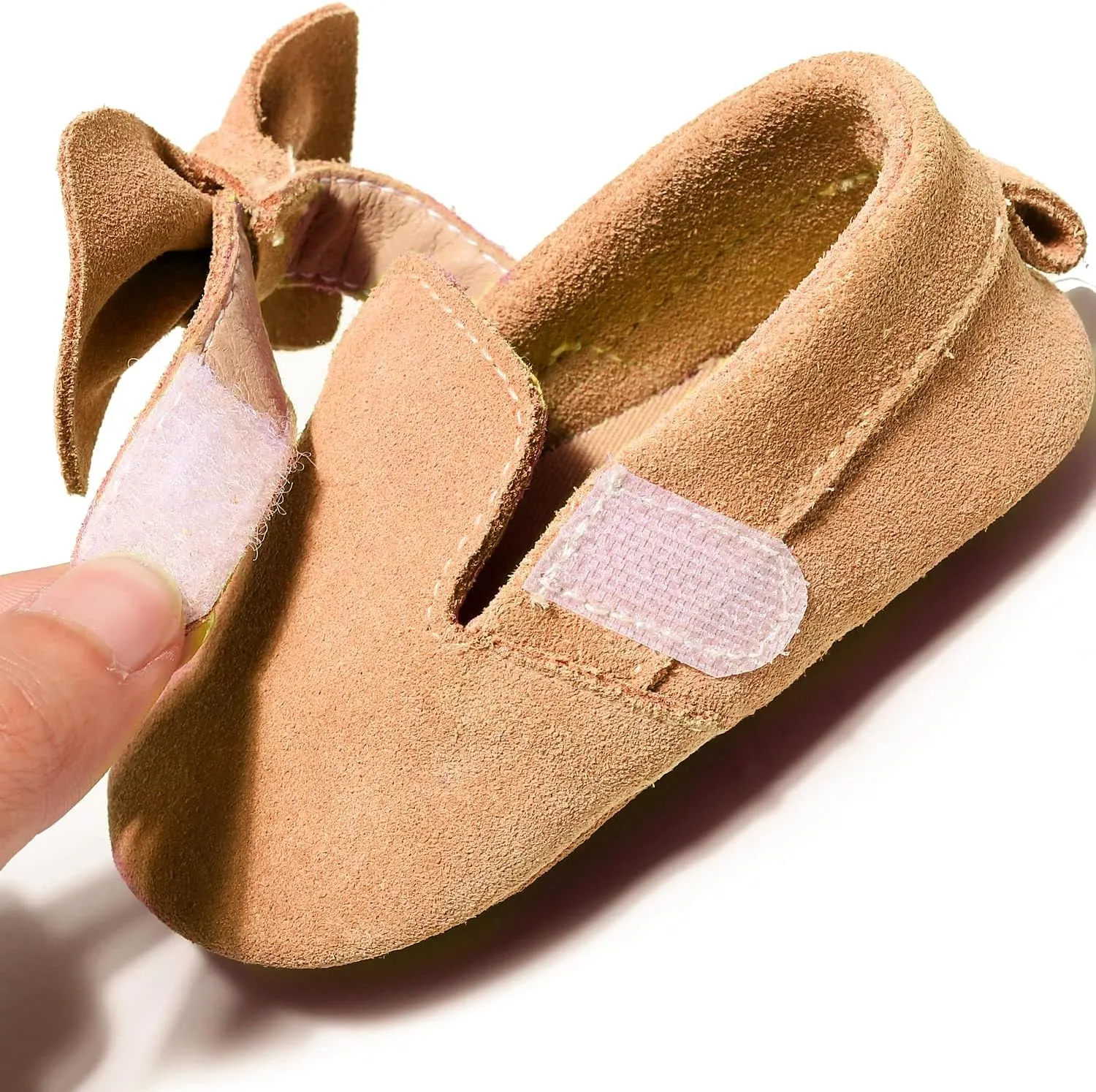 HONGTEYA Leather Baby Moccasins Hard Soled Tassel Crib Toddler Shoes for Boys and Girls…