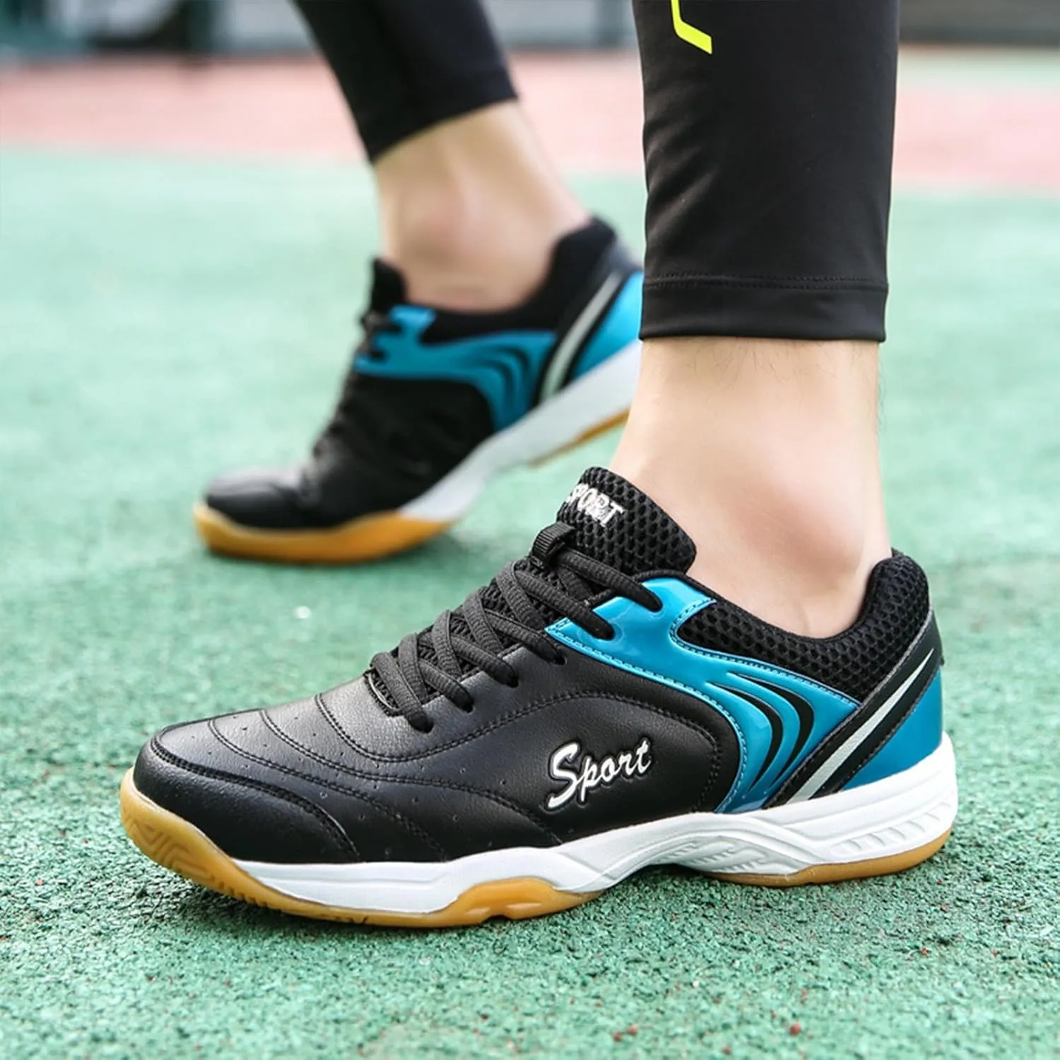 Indoor Court Shoes for Tennis Mens Comfortable Badminton Sneakers Breathable Adults Pickleball Training