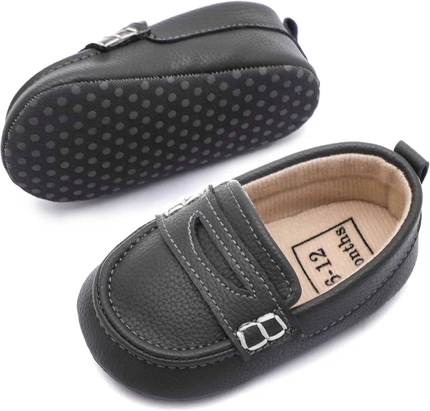 Infant Baby Boys Loafers Soft Sole PU Leather Toddler Moccasins Girls First Walking Crib Dress Shoes