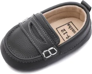 Infant Baby Boys Loafers Soft Sole PU Leather Toddler Moccasins Girls First Walking Crib Dress Shoes