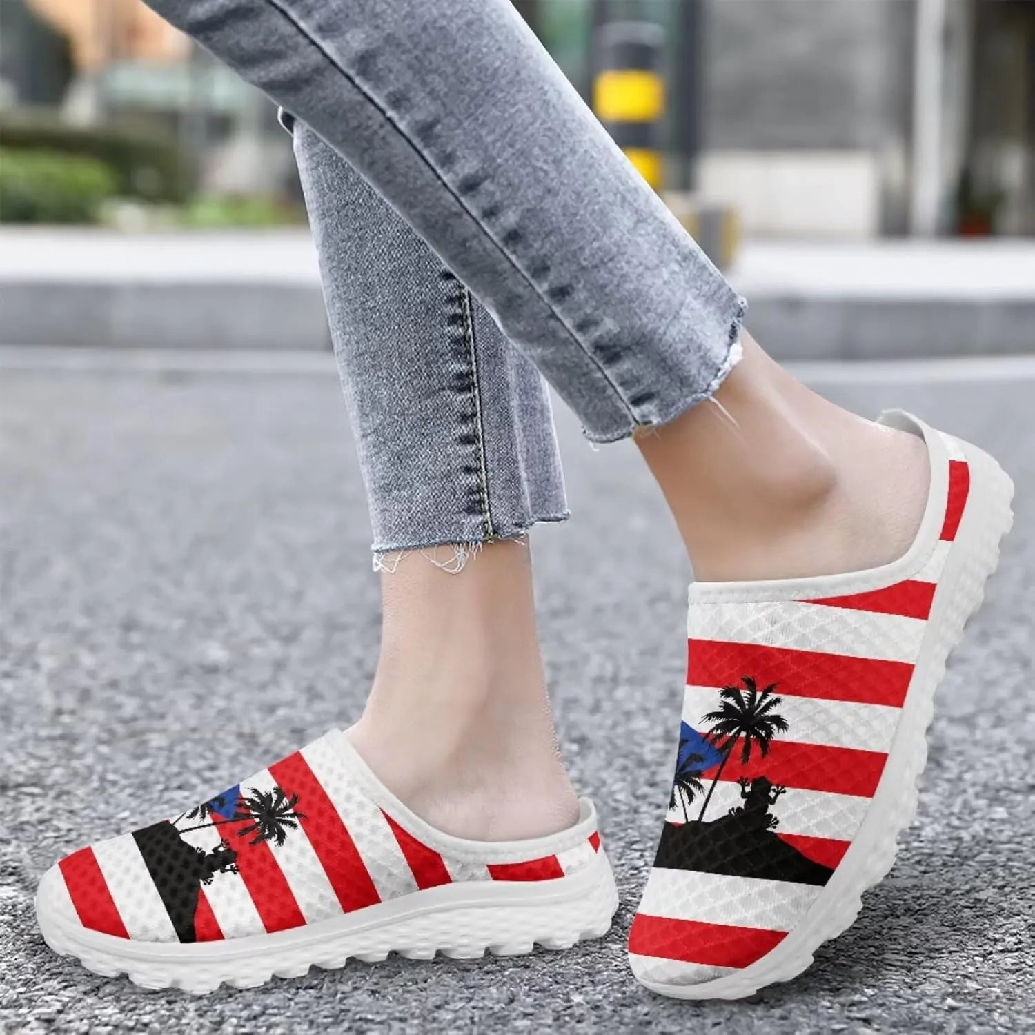 JoyLamoria Animal Pattern House Womens Shoes Mule Flower Lightweight Clog Fashion Comfortable Walking Backless Sport Sneakers