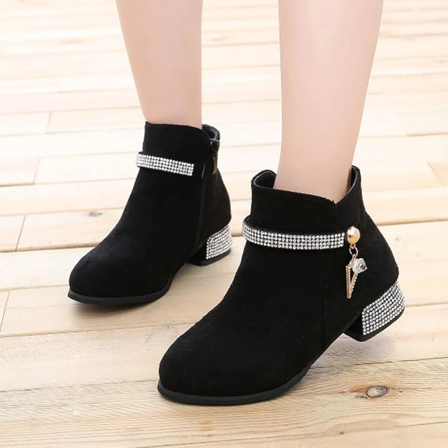 Kids Ankle Boots Kids Little Big Girls Boots Lace-Up/Zipper Outdoor Ankle Shoes Ankle Boots Toddler Winter boots