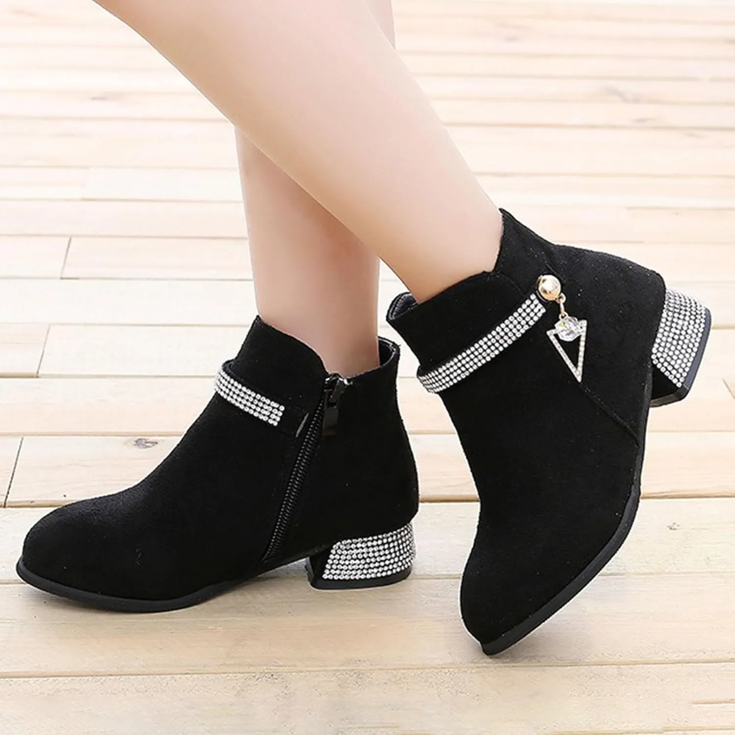 Kids Ankle Boots Kids Little Big Girls Boots Lace-Up/Zipper Outdoor Ankle Shoes Ankle Boots Toddler Winter boots