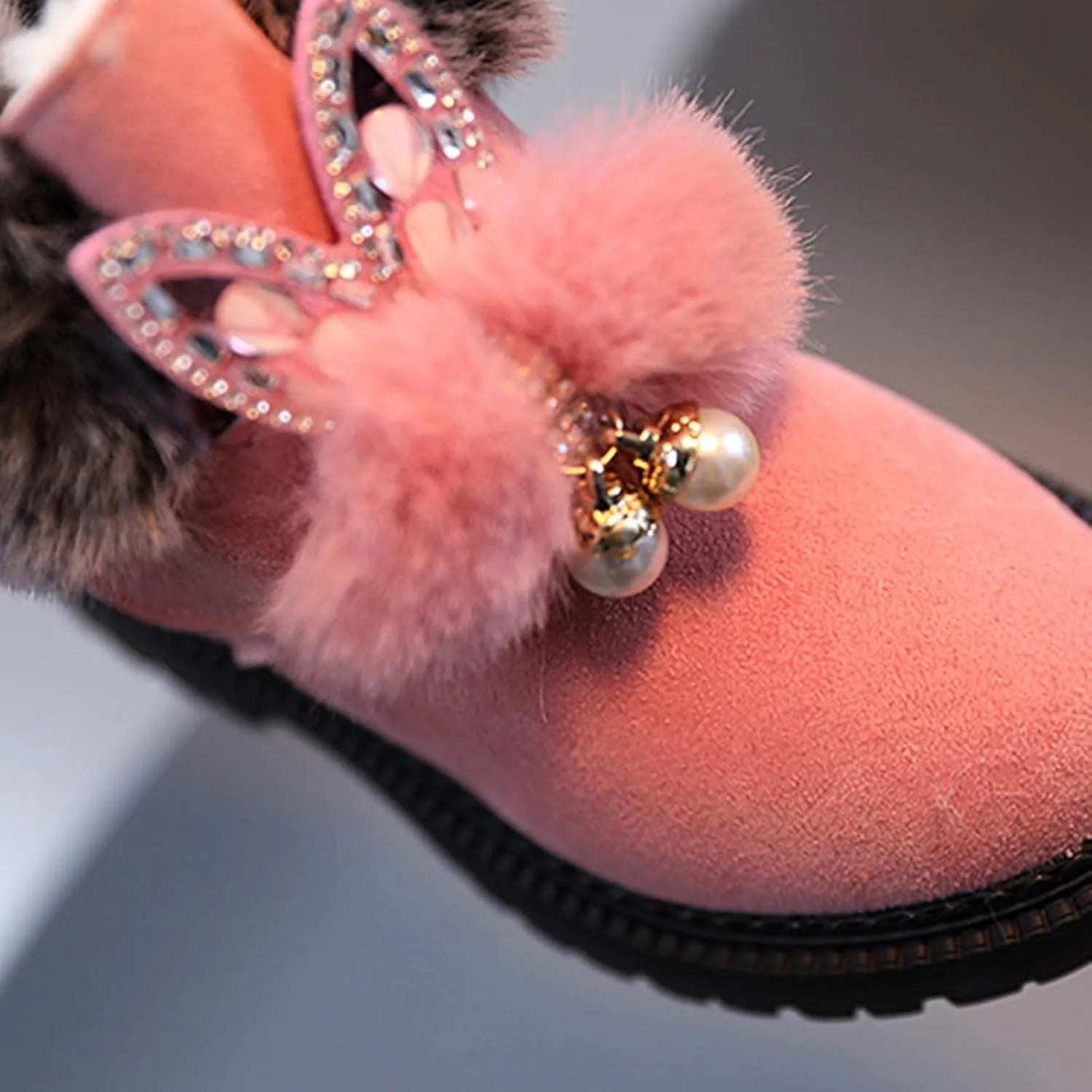 Kids Winter Boots Snow Boots for Girls Warm Winter Ankle Boots Cozy Fuzzy Non-Slip Comfortable Fashion Outdoor Boots